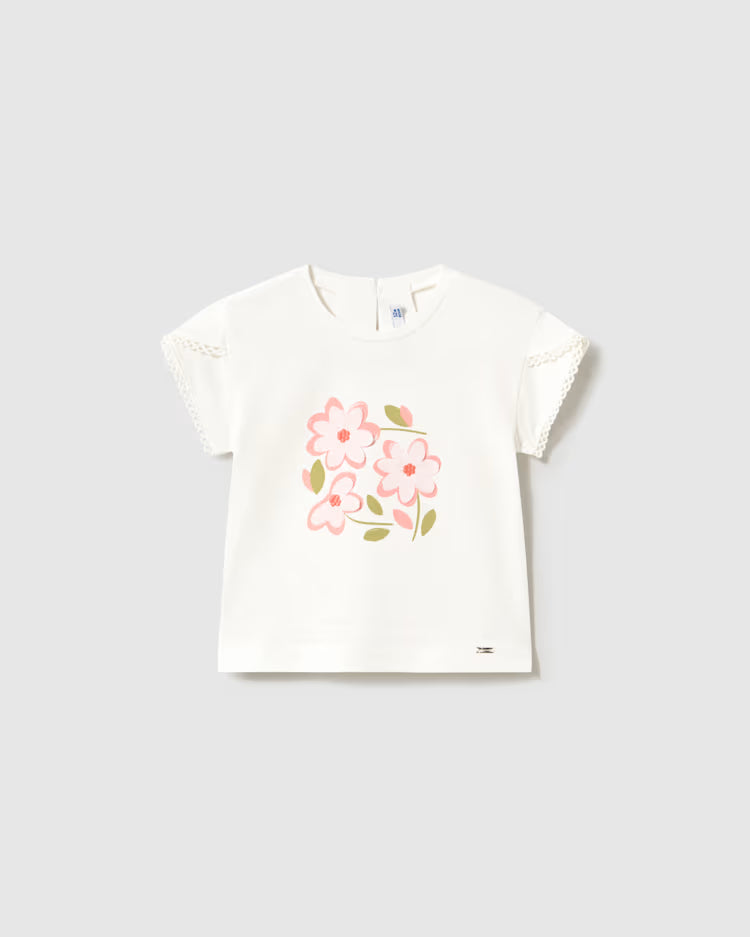 MAYORAL SS GRAPHIC TEE - BLOSSOM