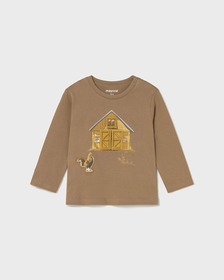 MAYORAL INTERACTIVE FARM SHIRT - CARAMEL