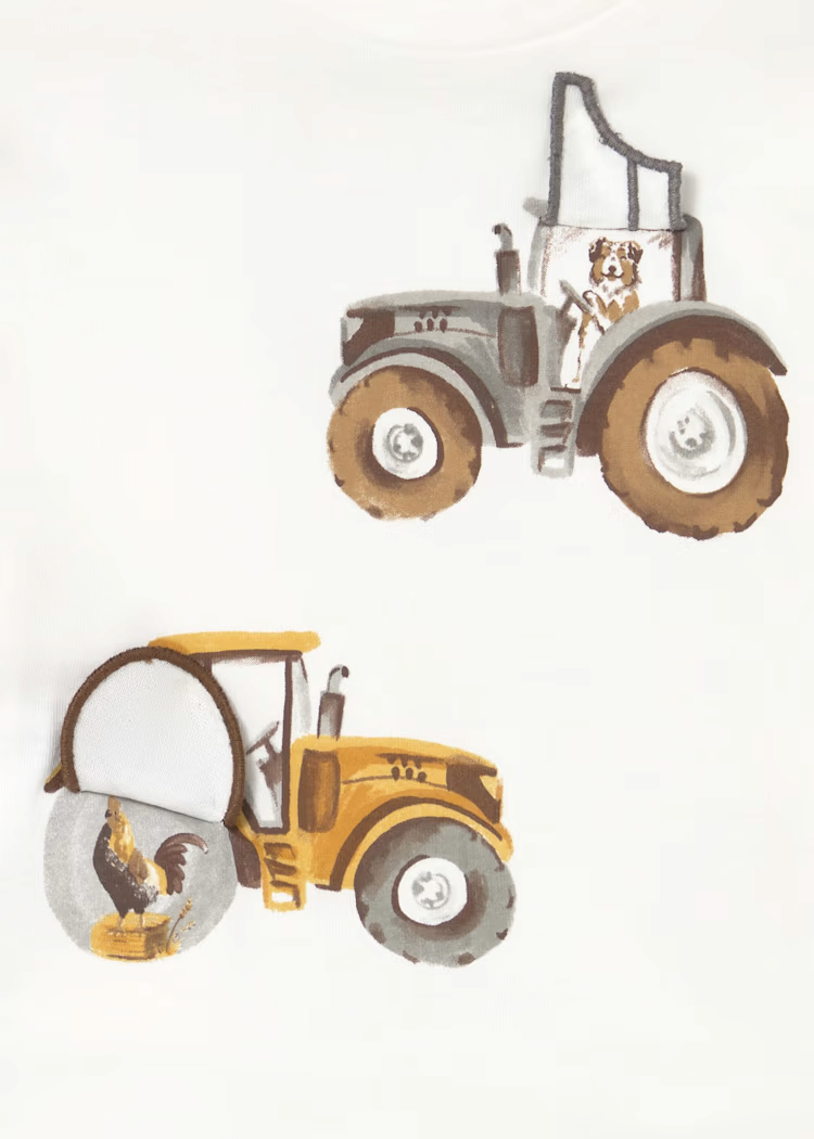 MAYORAL INTERACTIVE FARM SHIRT - CREAM