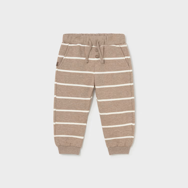 MAYORAL STRIPED JOGGER - TRUFFLE