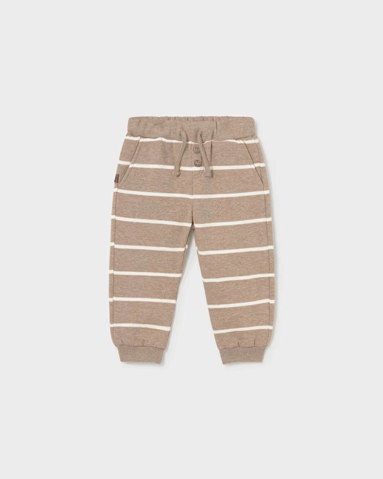 MAYORAL STRIPED JOGGER - TRUFFLE