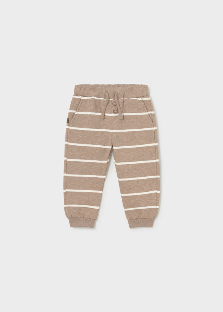 MAYORAL STRIPED JOGGER - TRUFFLE