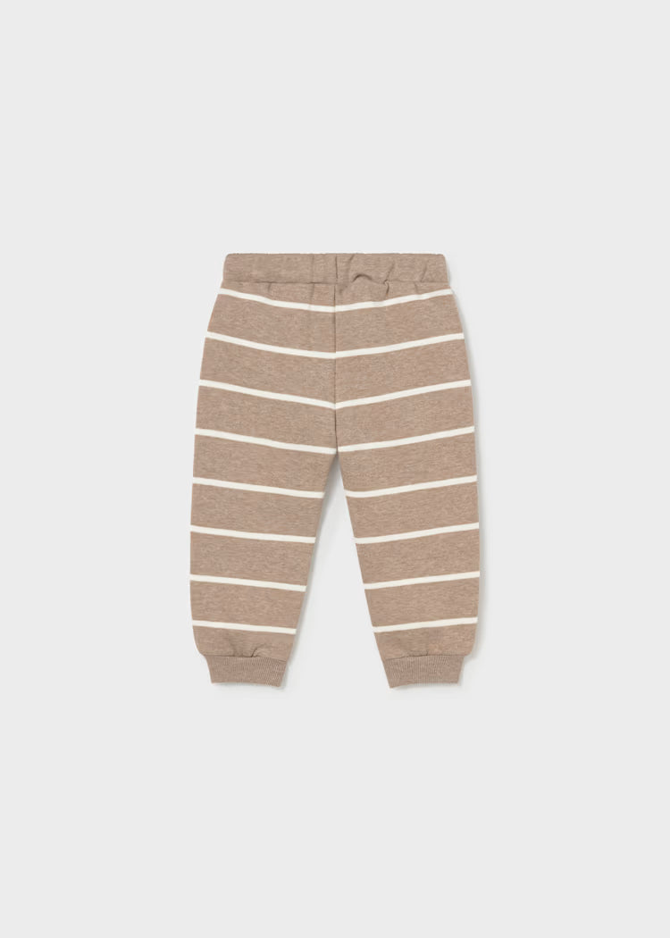 MAYORAL STRIPED JOGGER - TRUFFLE