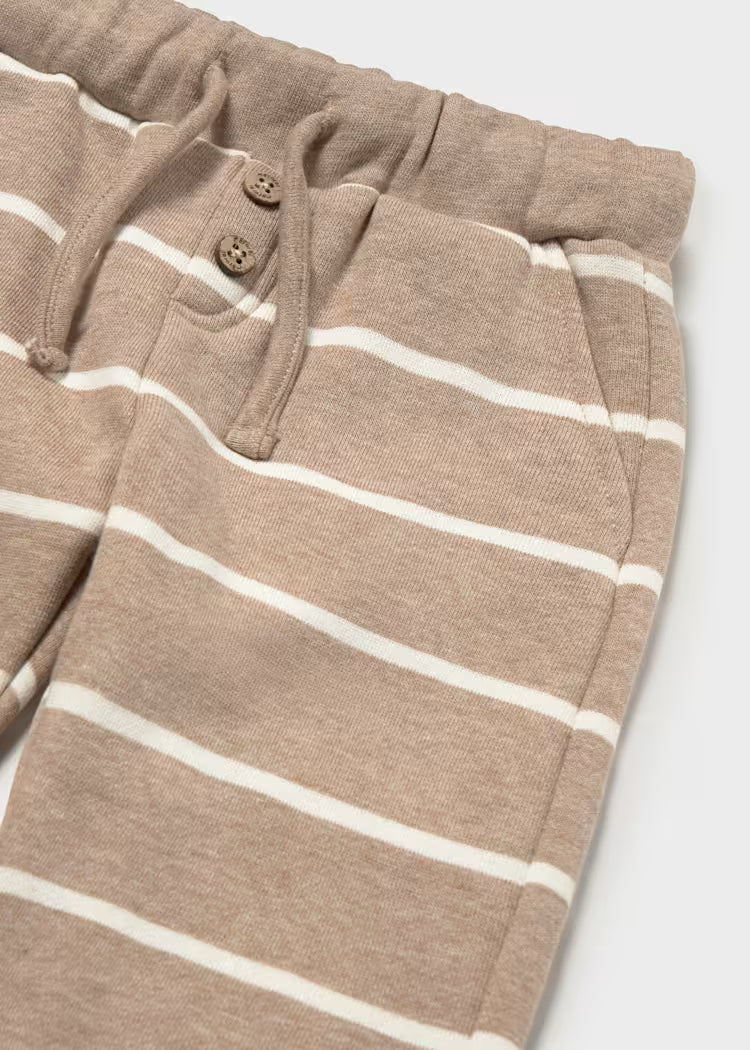 MAYORAL STRIPED JOGGER - TRUFFLE