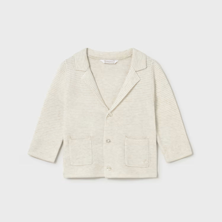 MAYORAL KNIT BLAZER - OAT HEATHER