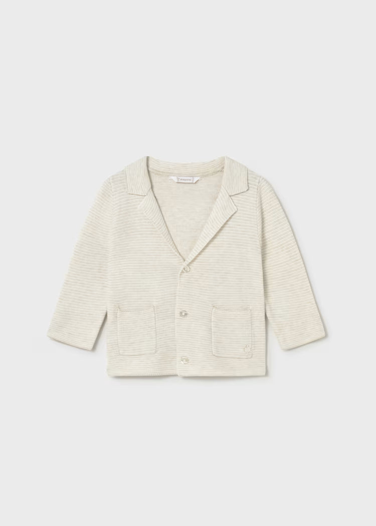 MAYORAL KNIT BLAZER - OAT HEATHER