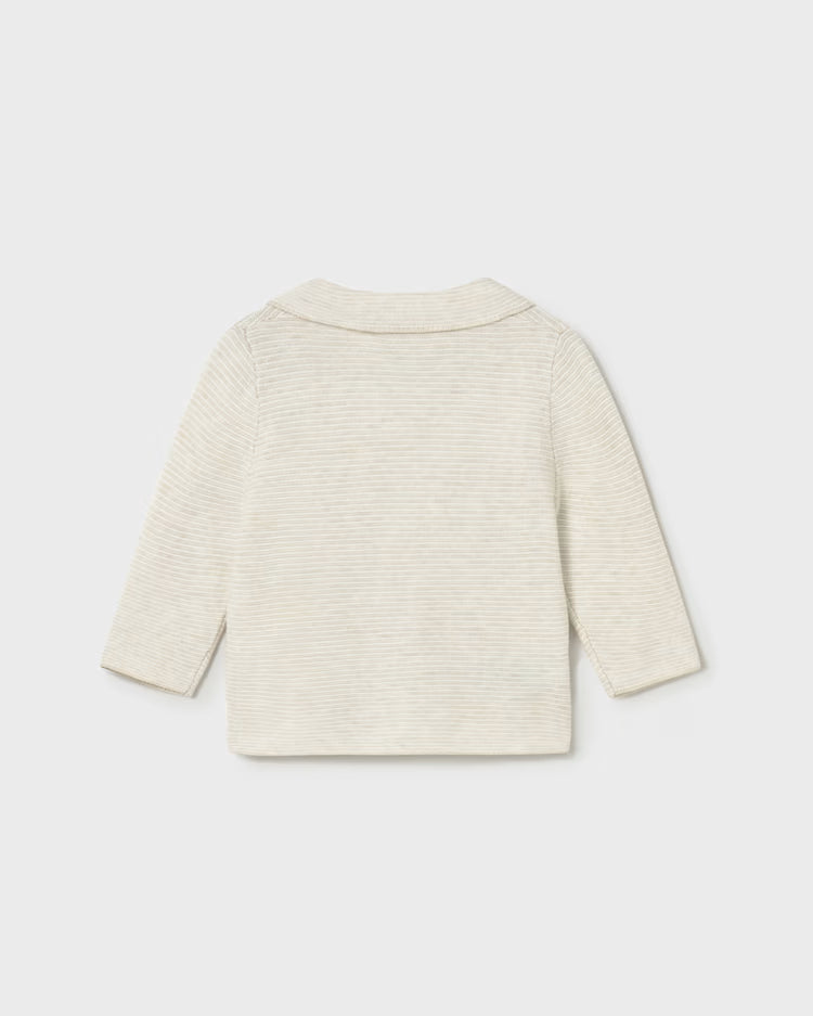 MAYORAL KNIT BLAZER - OAT HEATHER