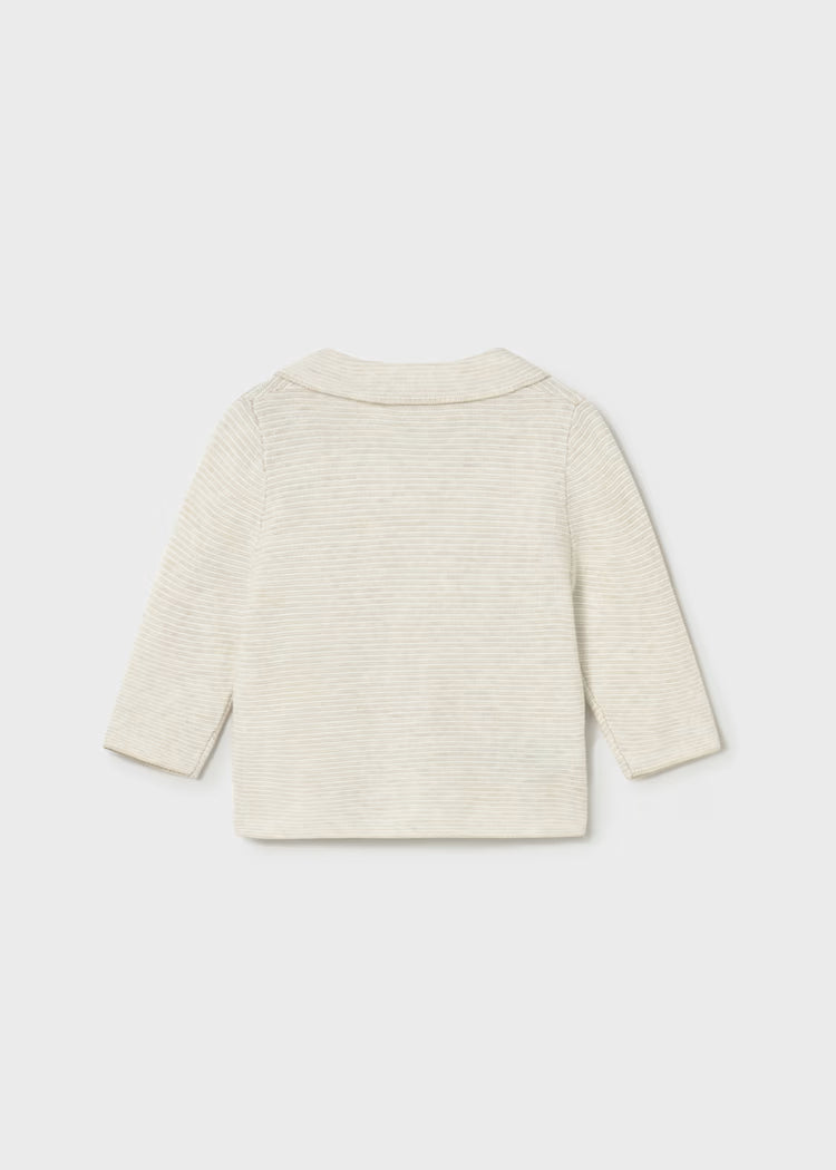 MAYORAL KNIT BLAZER - OAT HEATHER