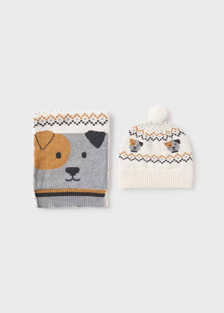 Cream hat and scarf outlet