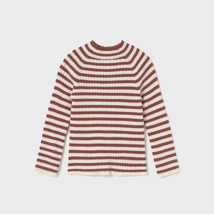 MAYORAL STRIPED MOCKNECK - TERRACOTTA