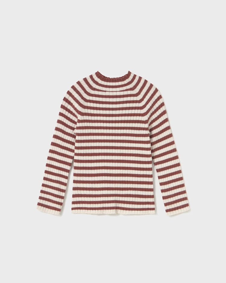 MAYORAL STRIPED MOCKNECK - TERRACOTTA