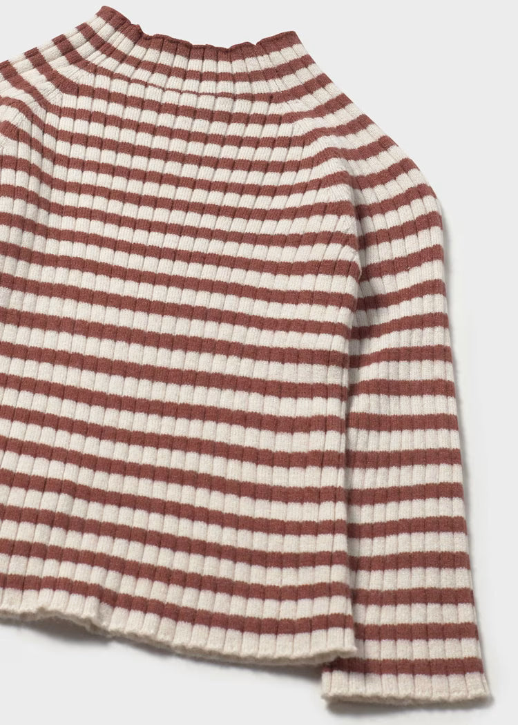 MAYORAL STRIPED MOCKNECK - TERRACOTTA