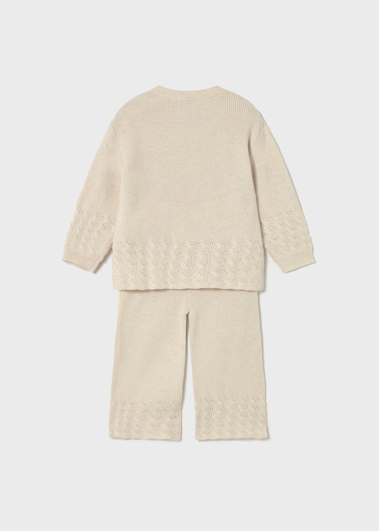 MAYORAL 2PC KNIT SET - CREAM