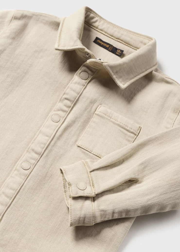 MAYORAL LS OVERSHIRT - STONE