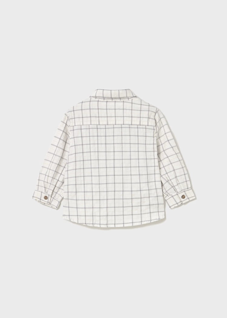 MAYORAL BUTTON CHECK SHIRT - SHADOW