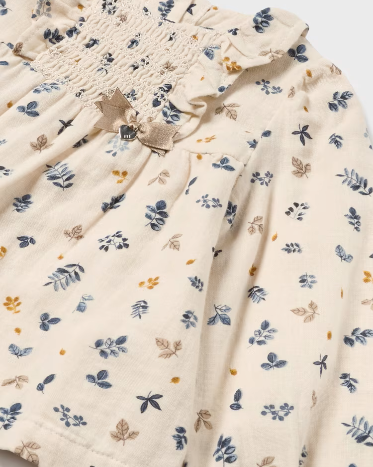 MAYORAL PRINTED CHIFFON BLOUSE - CHICKPEA