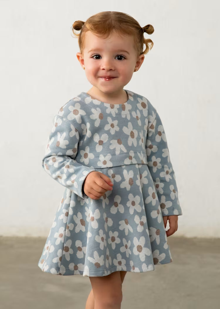 MAYORAL PRINTED DRESS - BLUE