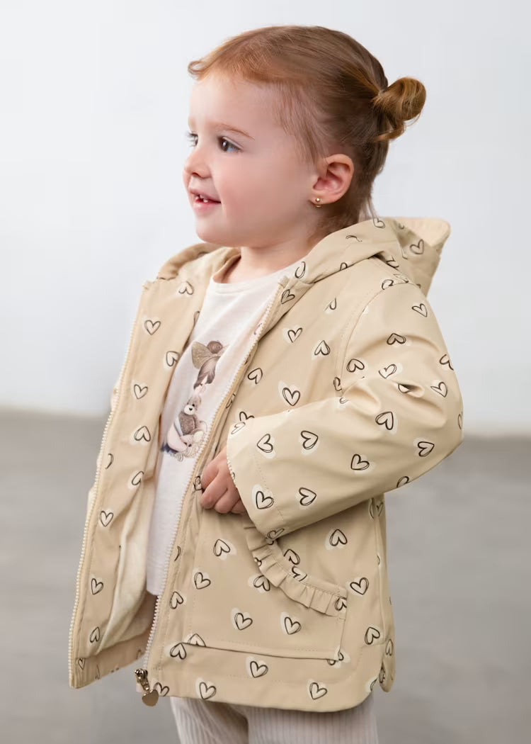 MAYORAL PRINTED RAINCOAT - BEIGE