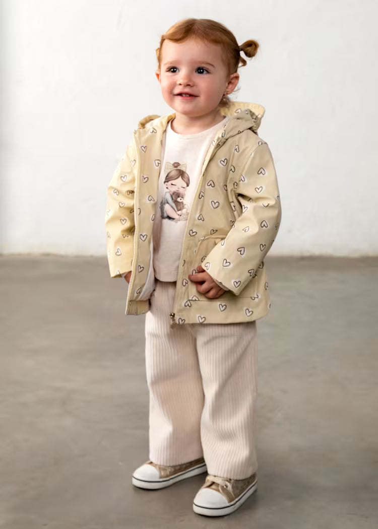 MAYORAL PRINTED RAINCOAT - BEIGE