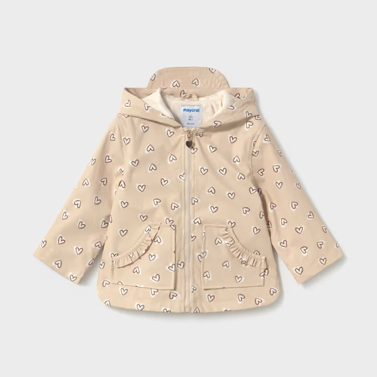 MAYORAL PRINTED RAINCOAT - BEIGE