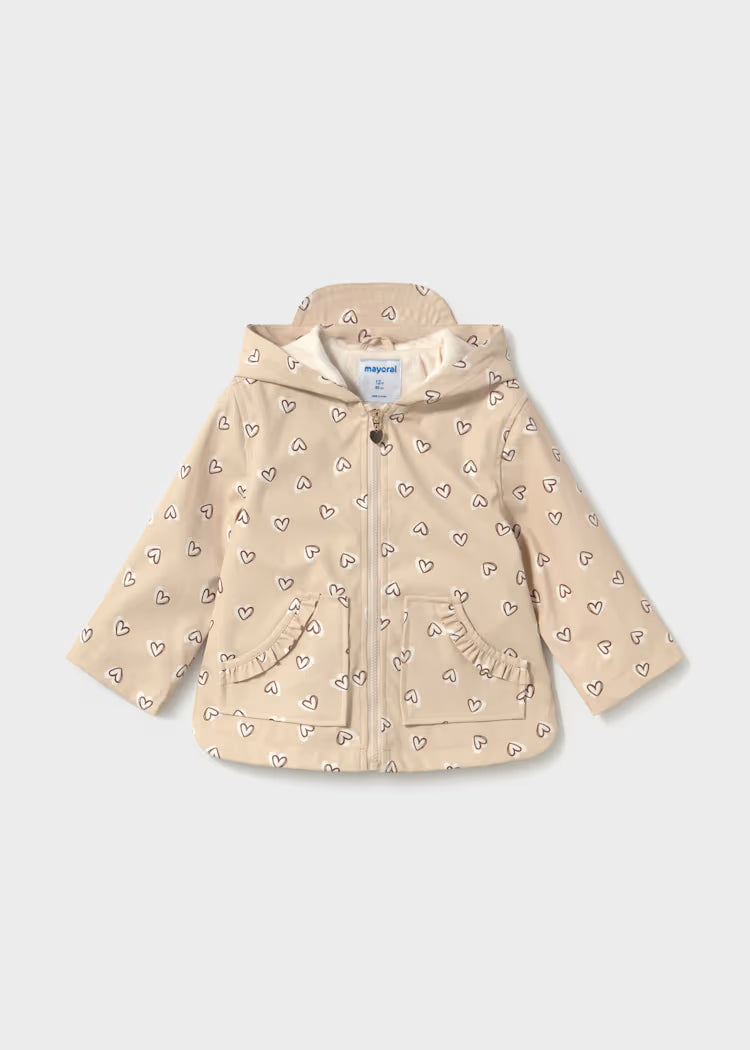 MAYORAL PRINTED RAINCOAT - BEIGE