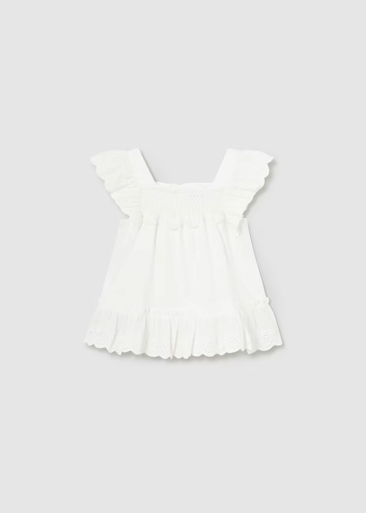 MAYORAL RUFFLED TOP - WHITE