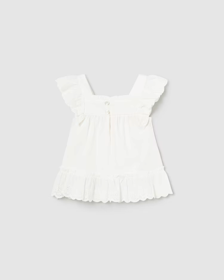 MAYORAL RUFFLED TOP - WHITE