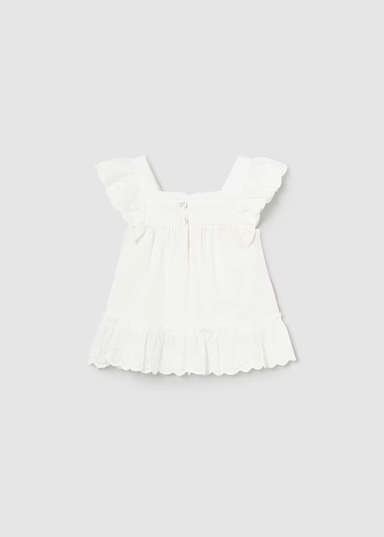 MAYORAL RUFFLED TOP - WHITE