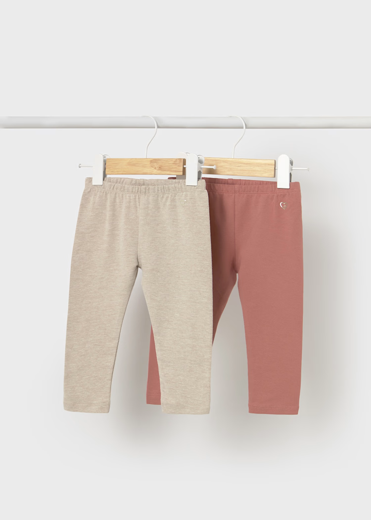 MAYORAL 2PK LEGGINGS - CLAY