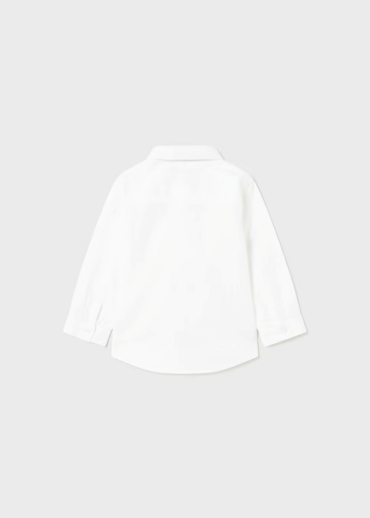 MAYORAL DRESS SHIRT W BOW TIE - WHITE