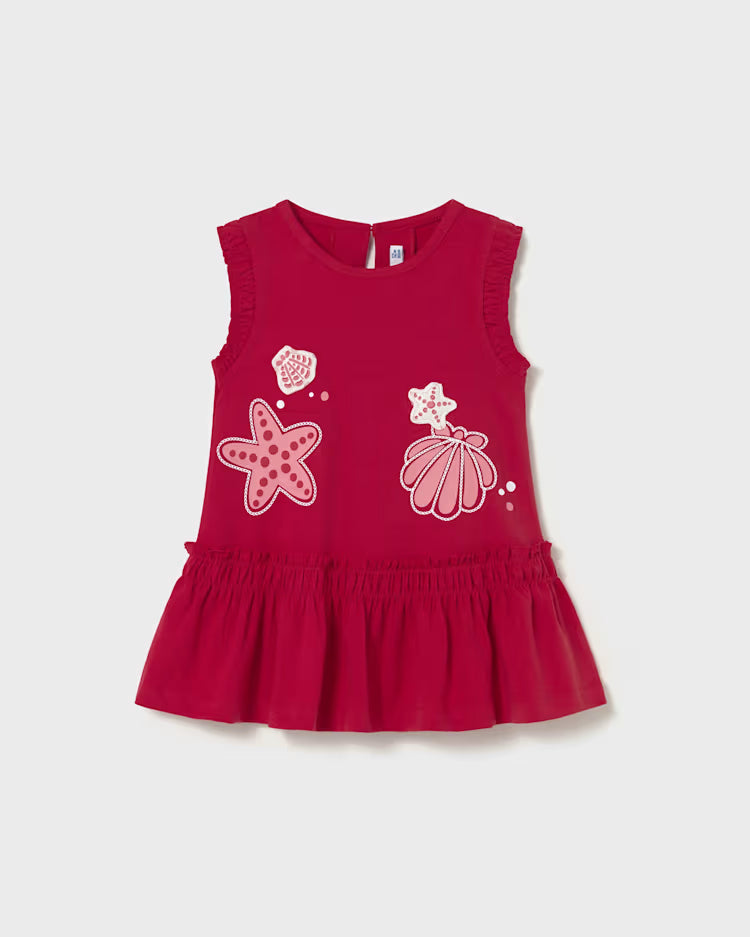 MAYORAL PRINTED DRESS - RED