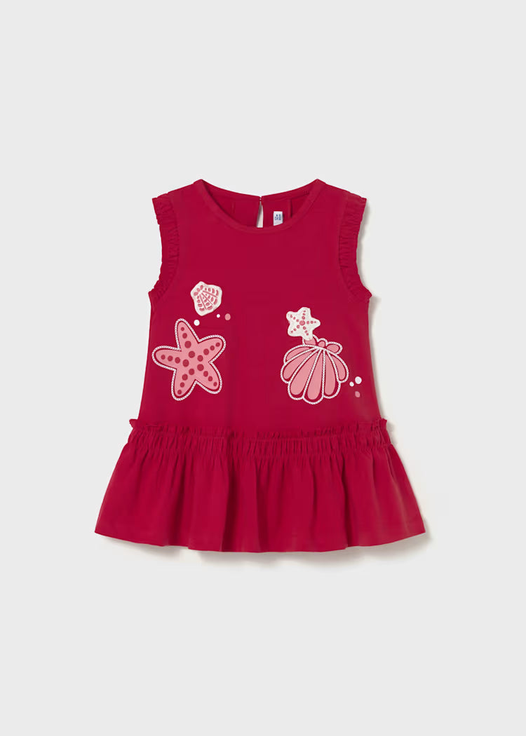 MAYORAL PRINTED DRESS - RED