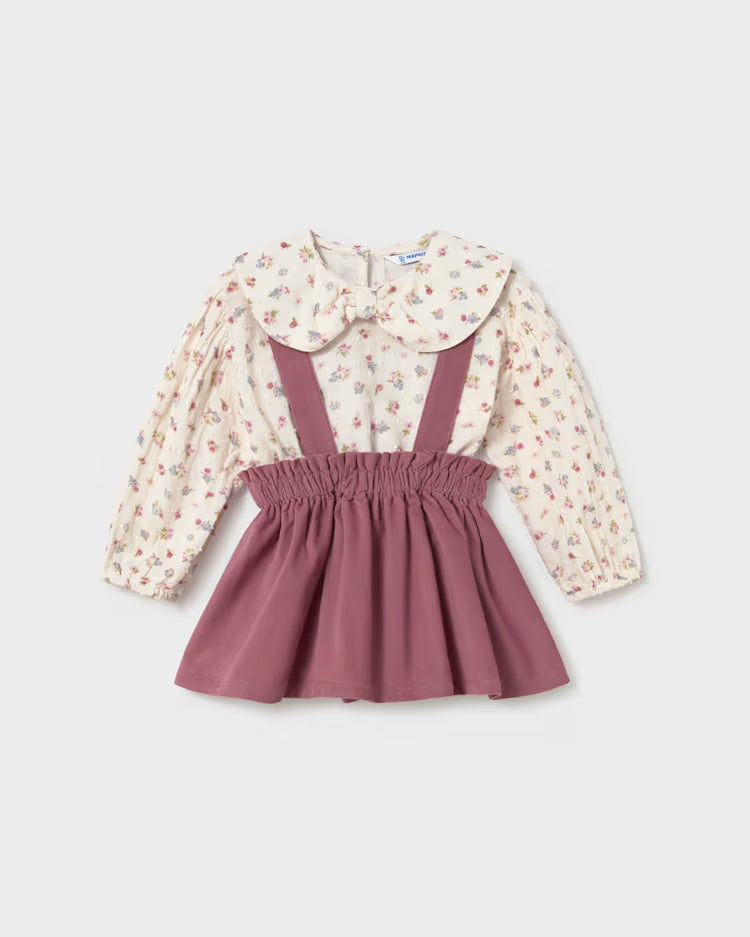 MAYORAL BABY SKIRT AND BLOUSE SET - VIOLET
