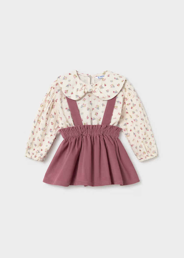 MAYORAL BABY SKIRT AND BLOUSE SET - VIOLET