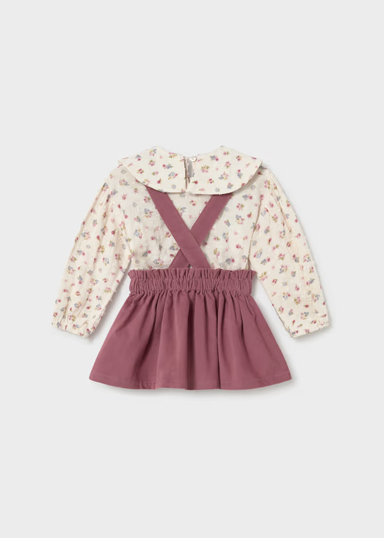 MAYORAL BABY SKIRT AND BLOUSE SET - VIOLET