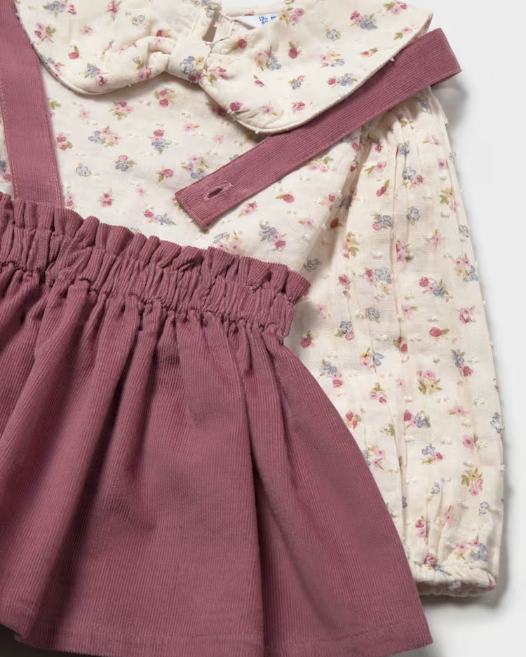 MAYORAL BABY SKIRT AND BLOUSE SET - VIOLET