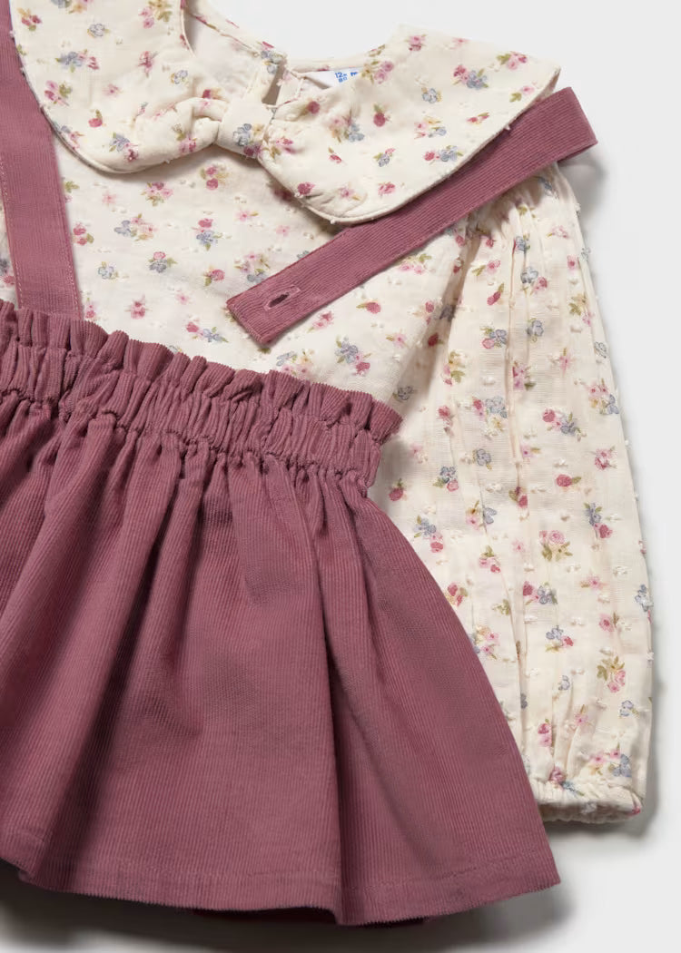 MAYORAL BABY SKIRT AND BLOUSE SET - VIOLET