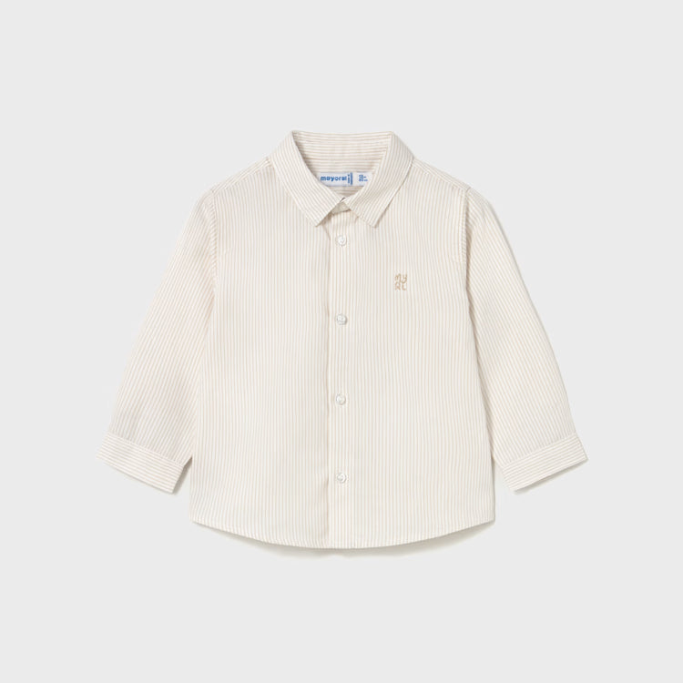 MAYORAL BABY STRIPED SHIRT - LATTE