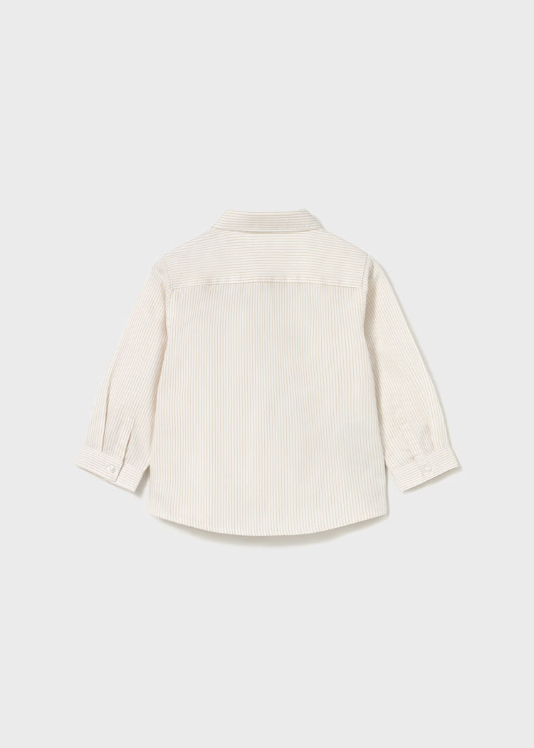 MAYORAL BABY STRIPED SHIRT - LATTE