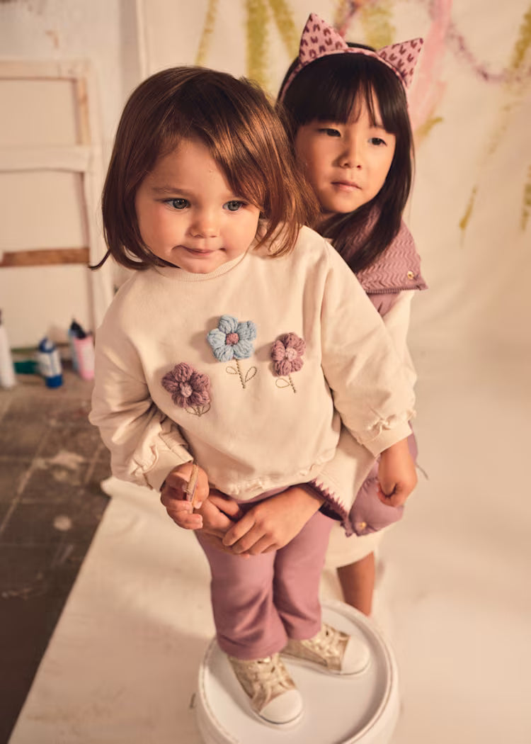 MAYORAL SWEATSHIRT + PANT SET - VIOLET