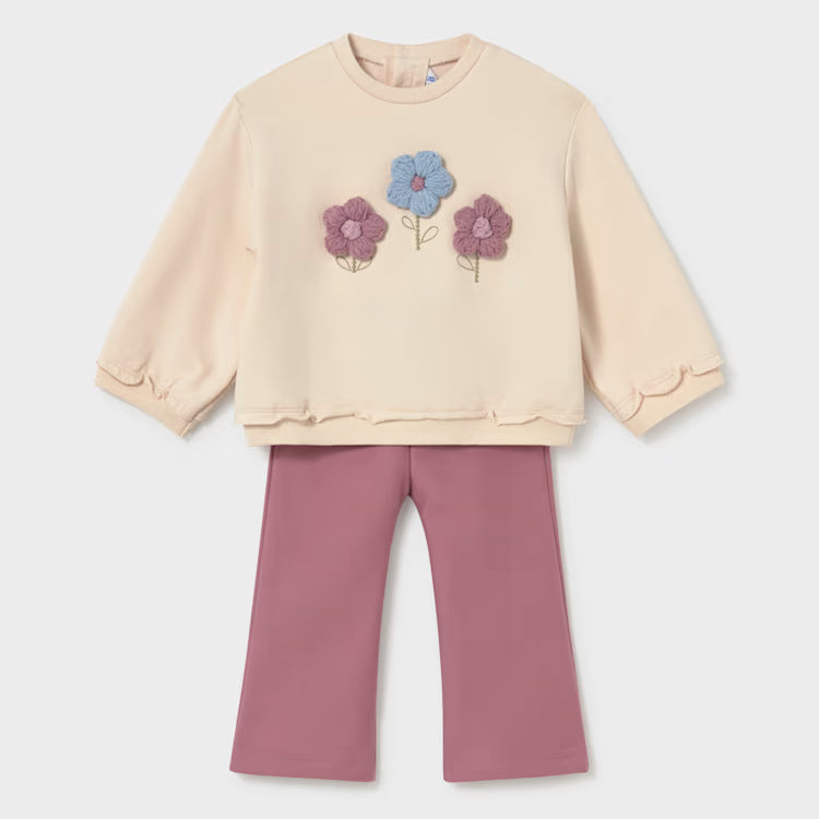 MAYORAL SWEATSHIRT + PANT SET - VIOLET