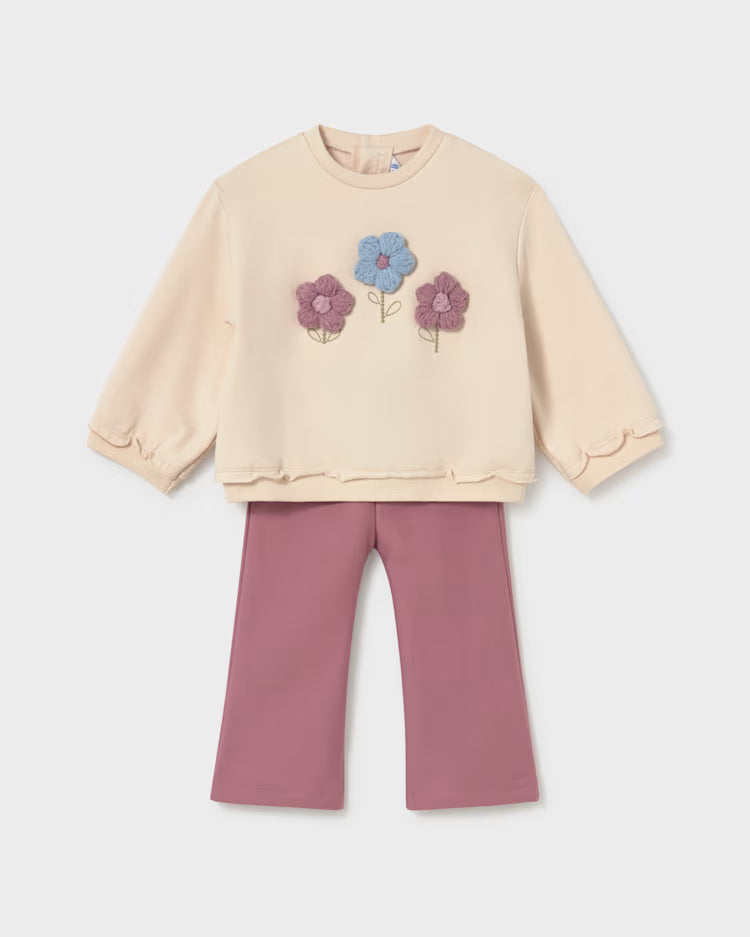 MAYORAL SWEATSHIRT + PANT SET - VIOLET