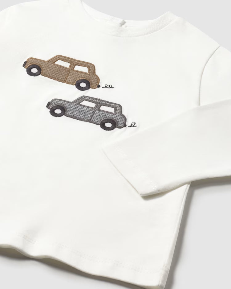 MAYORAL PRINTED LONG SLEEVE - IVORY