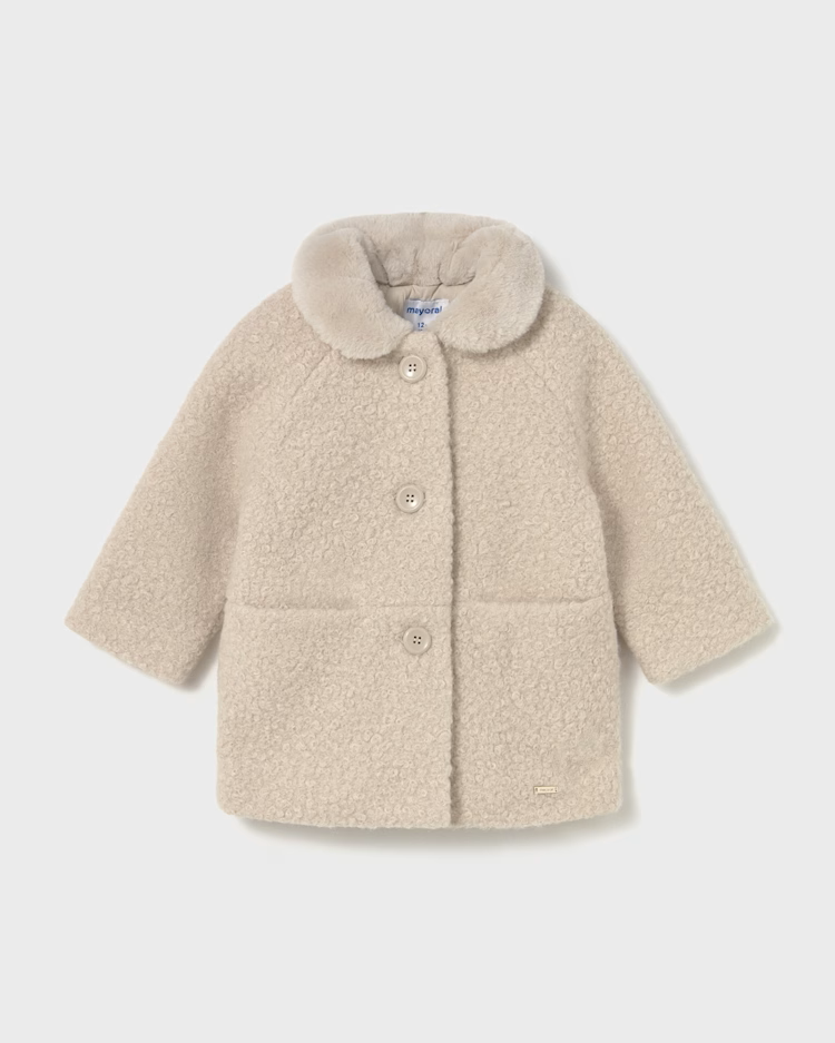 MAYORAL SHEARLING COAT - SAND