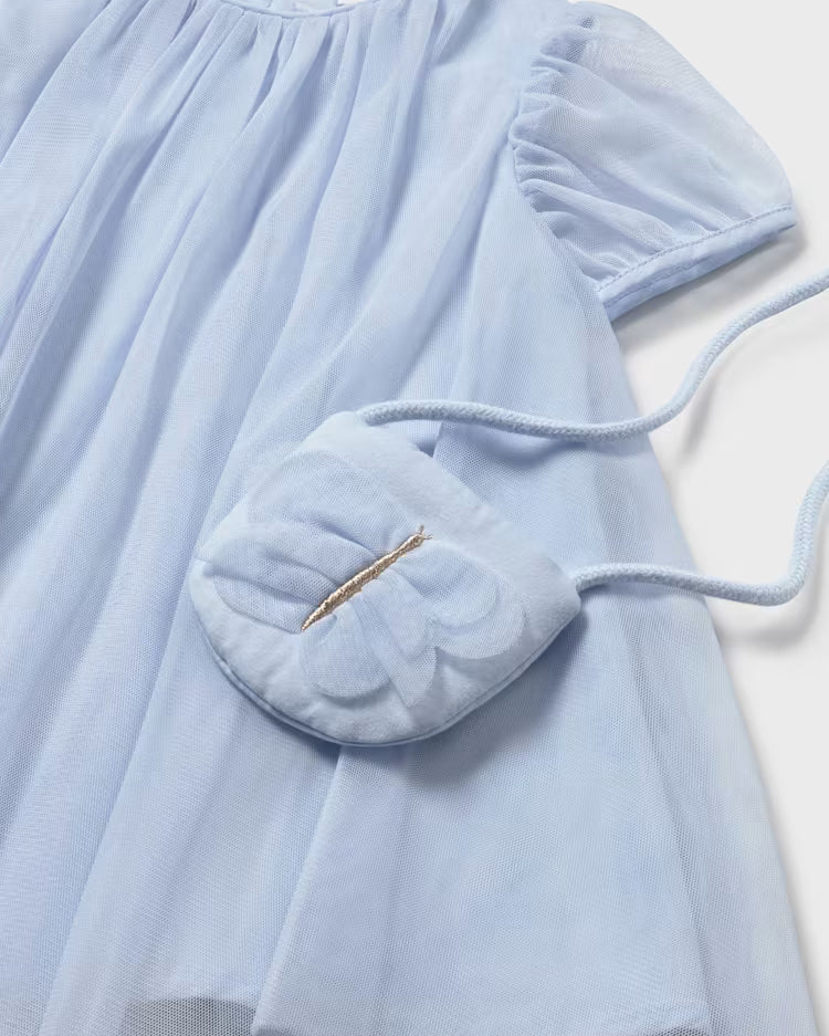 MAYORAL TULLE DRESS W PURSE - SKY