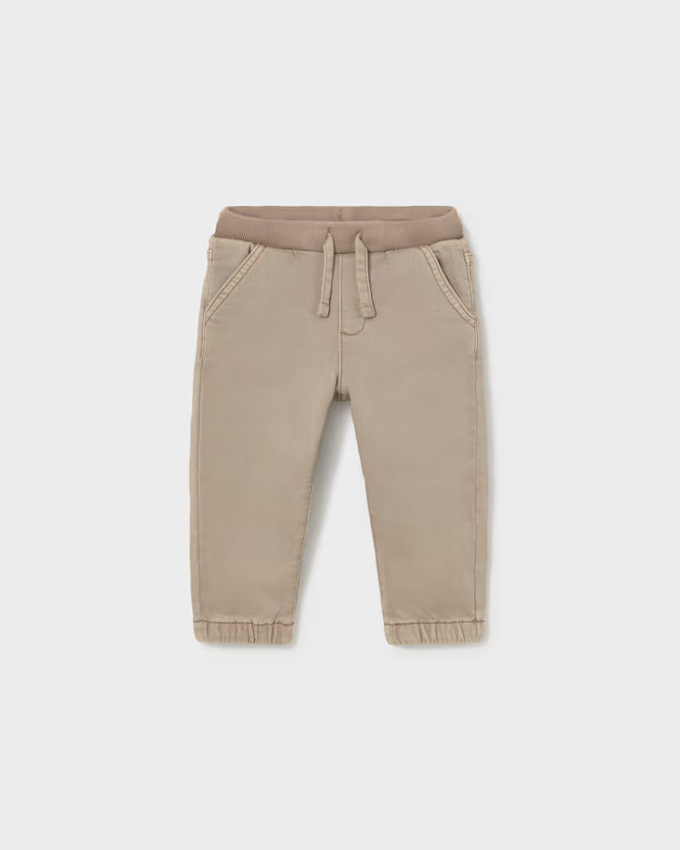 MAYORAL DRAWSTRING TWILL PANT - BEIGE