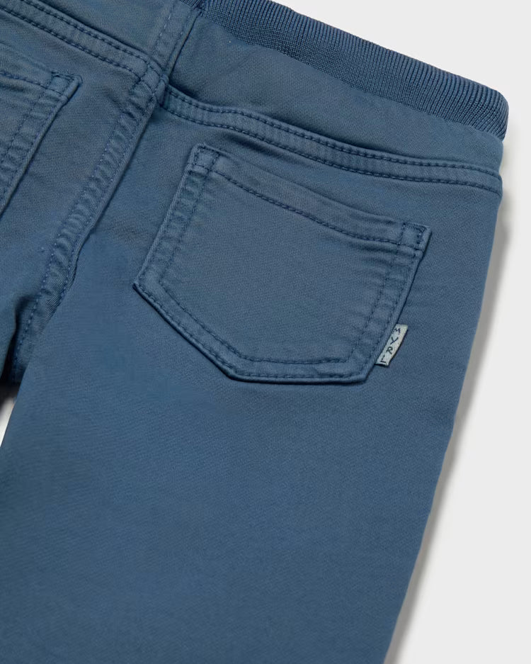 MAYORAL DRAWSTRING TWILL PANT - INDIGO
