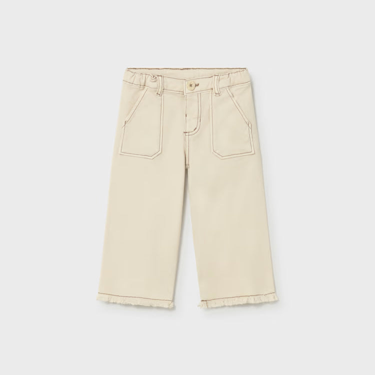 MAYORAL WIDE LEG TWILL PANTS - CHICKPEA
