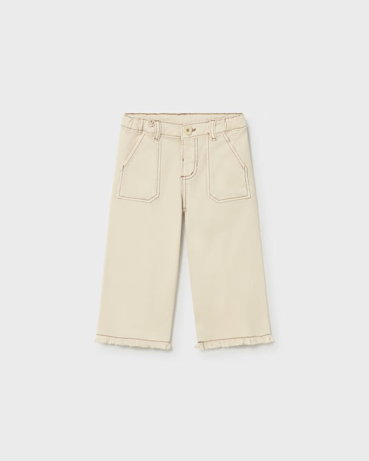 MAYORAL WIDE LEG TWILL PANTS - CHICKPEA