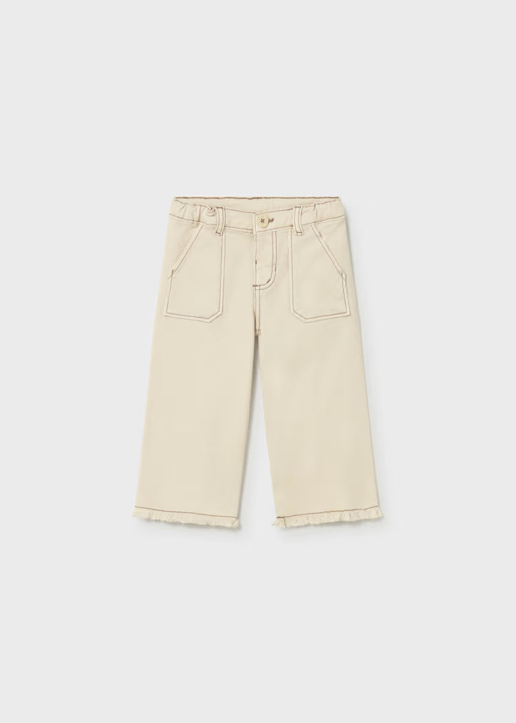 MAYORAL WIDE LEG TWILL PANTS - CHICKPEA